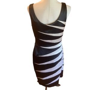 Signature by Sangria Black and White Dress
